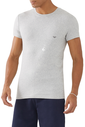 Stretch Cotton Eagle Logo T-Shirt